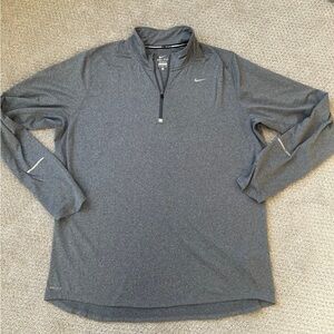 Nike Men's Dark Gray Lightweight Quarter-Zip Jacket